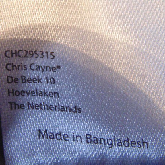 Chris Cayne 1/4 zip long sleeve sweater Large Blue/green/white Stripe - Picture 8 of 8